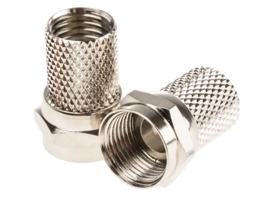 Lot de 2 fiches connecteur coaxial, type F à visser, diamètre de 6,80mm